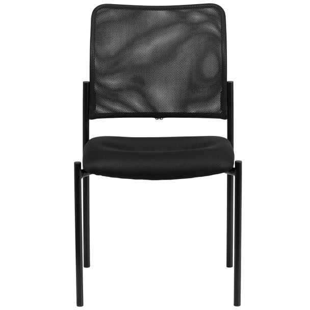 Jana Comfort Black Mesh Stackable Steel Side Chair