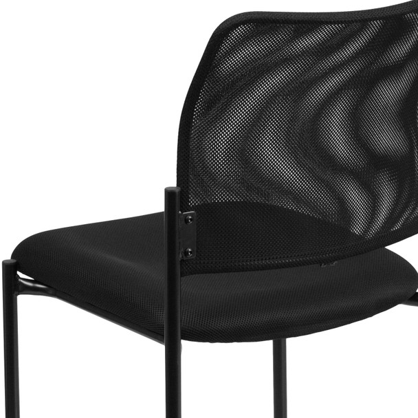 Jana Comfort Black Mesh Stackable Steel Side Chair