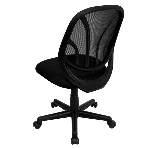 Y-GO Office Chair Mid-Back Black Mesh Swivel Task Office Chair