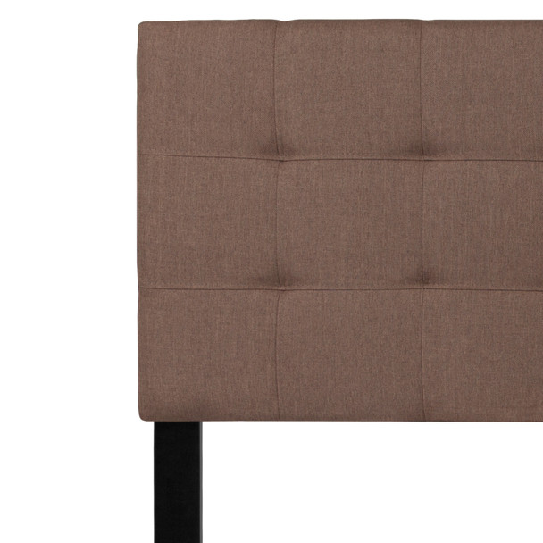 Bedford Tufted Upholstered Queen Size Headboard in Camel Fabric