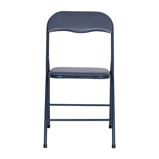 Madison 5 Piece Navy Folding Card Table and Chair Set