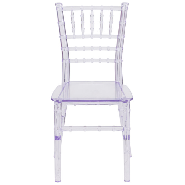 HERCULES Childs Transparent Crystal Resin Party and Event Chiavari Chair for Commercial & Residential Use