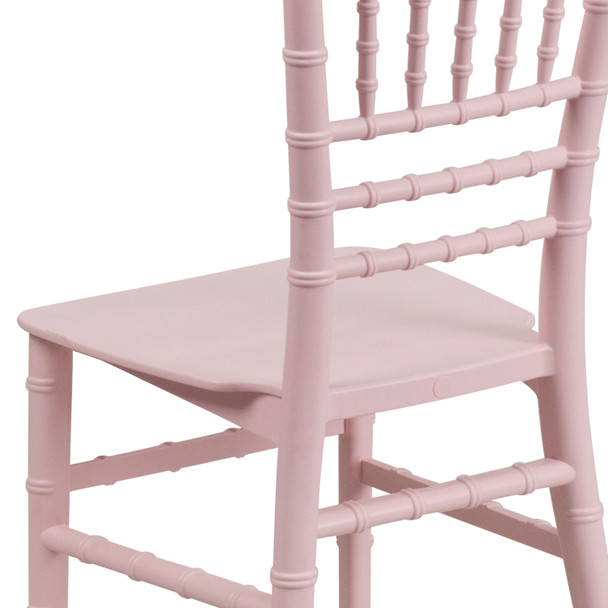 HERCULES Childs Pink Resin Party and Event Chiavari Chair for Commercial & Residential Use