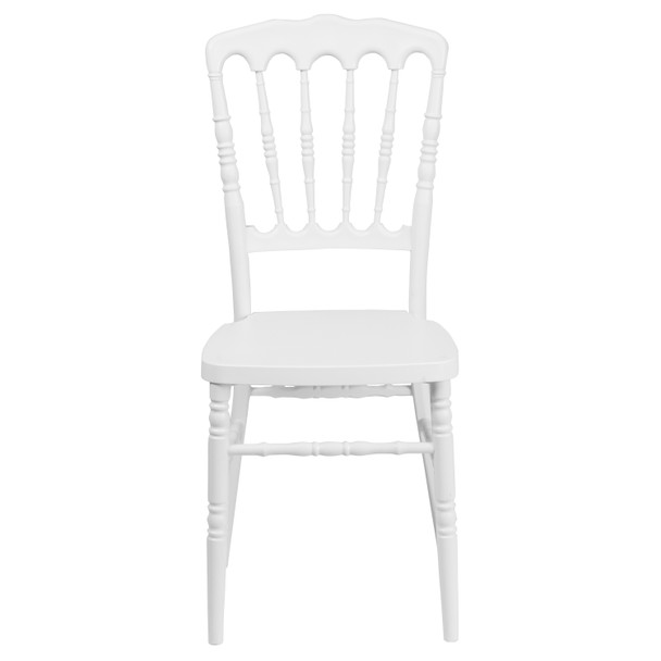 HERCULES Series White Resin Stacking Napoleon Chair