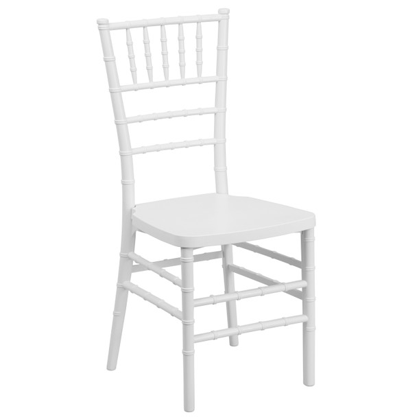 HERCULES PREMIUM Series Matte White Resin Stacking Chiavari Chair