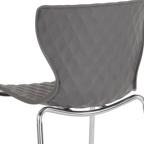 Lowell Contemporary Design Gray Plastic Stack Chair