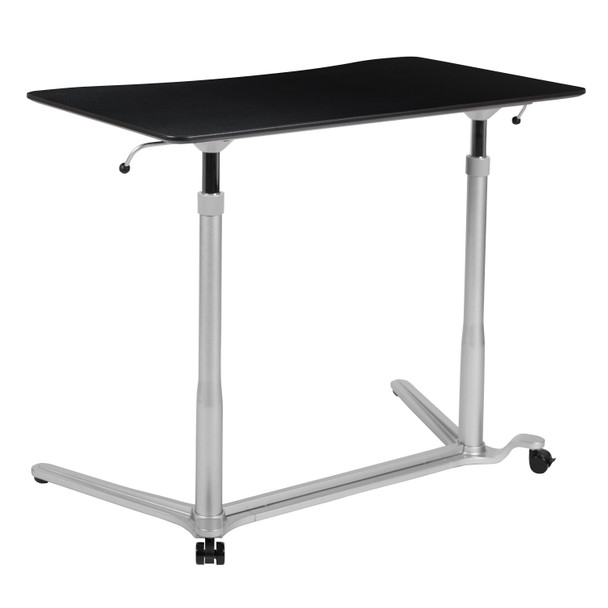 Merritt Sit-Down, Stand-Up Black Computer Ergonomic Desk with 37.375"W Top (Adjustable Range 29" - 40.75")