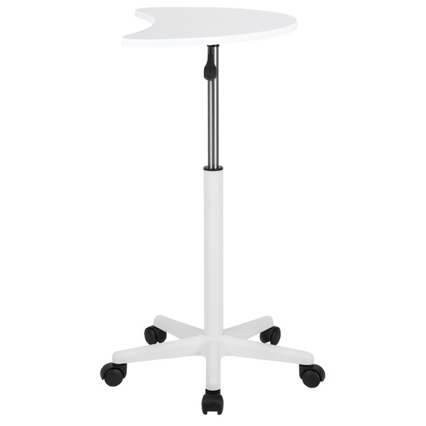 Eve White Sit to Stand Mobile Laptop Computer Desk