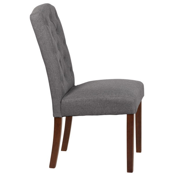 HERCULES Grove Park Series Gray Fabric Tufted Parsons Chair