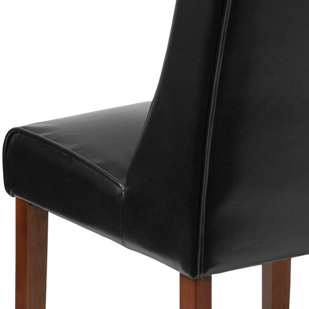 HERCULES Preston Series Black LeatherSoft Tufted Parsons Chair