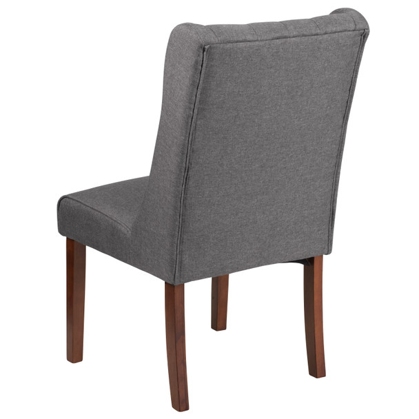 HERCULES Preston Series Gray Fabric Tufted Parsons Chair