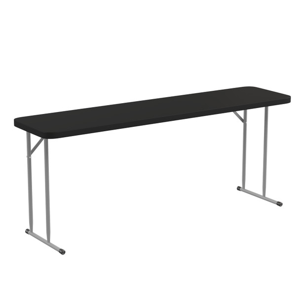 Kathryn 6-Foot Black Plastic Folding Training Table