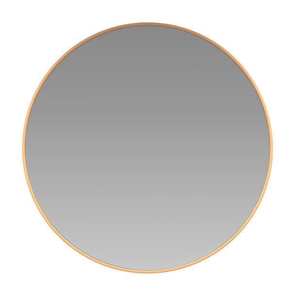 Julianne 20" Round Gold Metal Framed Wall Mirror - Large Accent Mirror for Bathroom, Vanity, Entryway, Dining Room, & Living Room