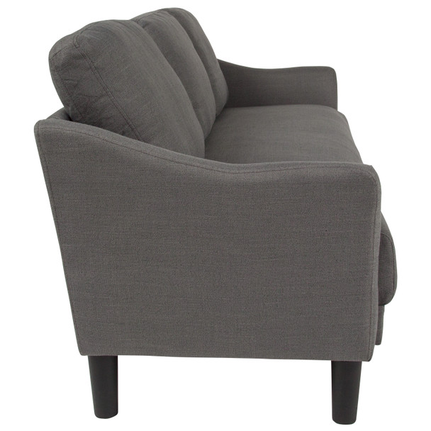 Asti Upholstered Sofa in Dark Gray Fabric
