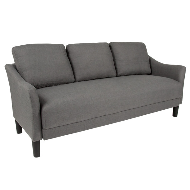 Asti Upholstered Sofa in Dark Gray Fabric