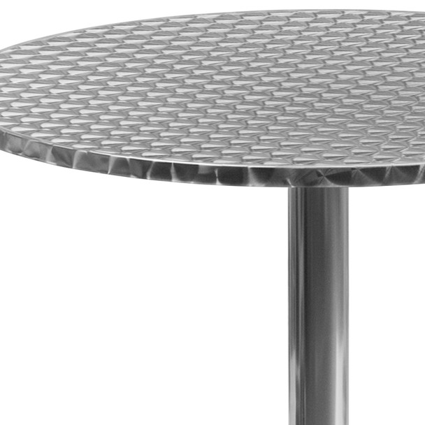 Mellie 27.5'' Round Aluminum Indoor-Outdoor Table with Base