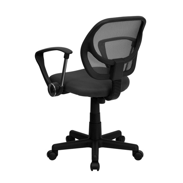 Neri Low Back Gray Mesh Swivel Task Office Chair with Arms