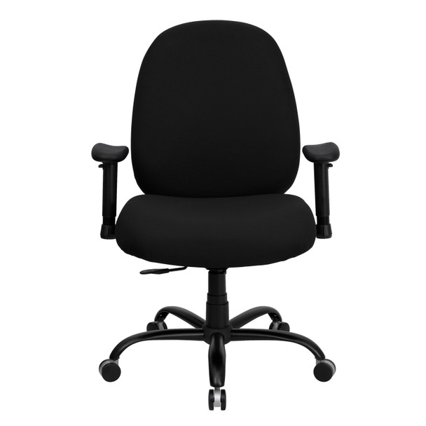 HERCULES Series Big & Tall 400 lb. Rated Black Fabric Executive Ergonomic Office Chair with Adjustable Back and Arms
