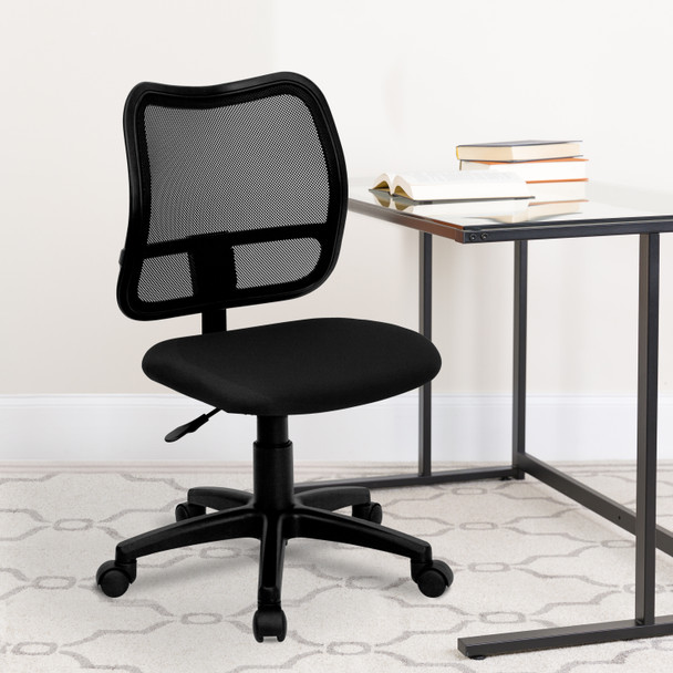 Alber Mid-Back Black Mesh Swivel Task Office Chair