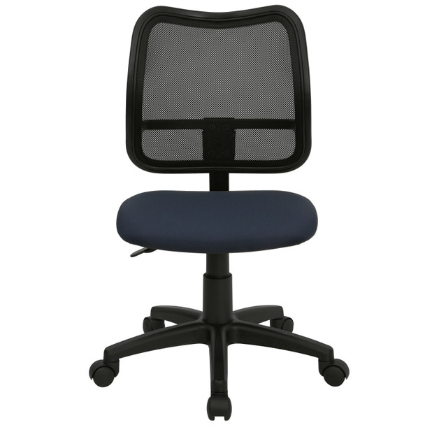 Alber Mid-Back Navy Blue Mesh Swivel Task Office Chair