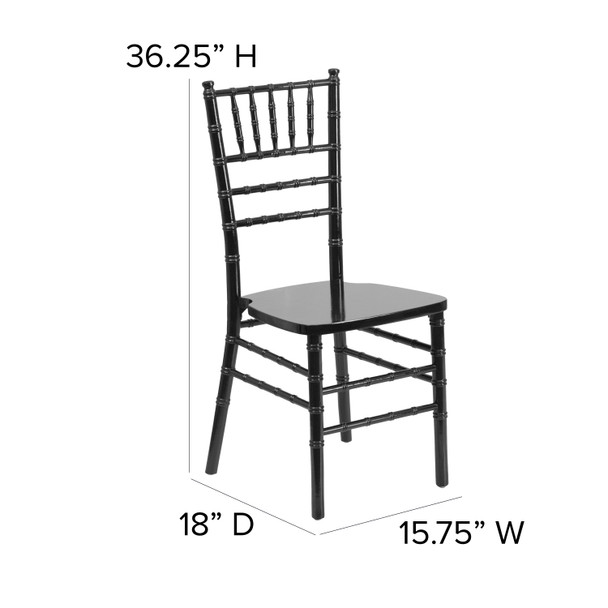 HERCULES Series Black Wood Chiavari Chair