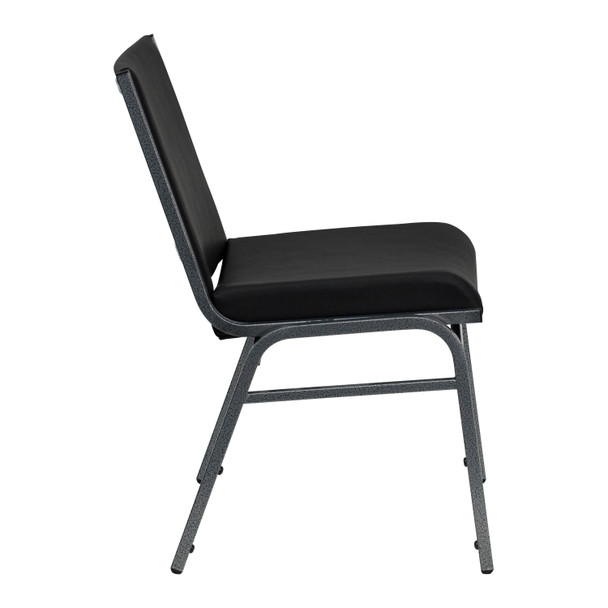 HERCULES Series Heavy Duty Black Vinyl Stack Chair