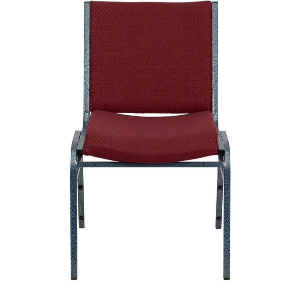 HERCULES Series Heavy Duty Burgundy Patterned Fabric Stack Chair