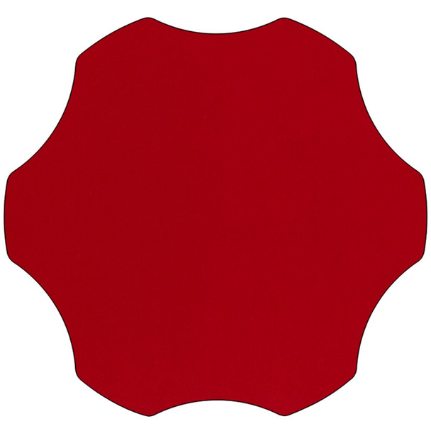 Wren 60'' Flower Red Thermal Laminate Activity Table - Standard Height Adjustable Legs
