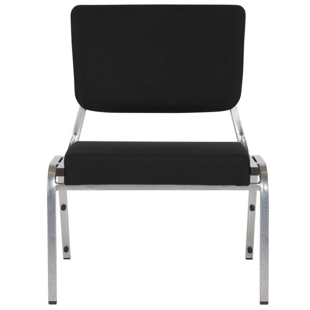 HERCULES Series 1000 lb. Rated Black Antimicrobial Fabric Bariatric Medical Reception Chair with 3/4 Panel Back