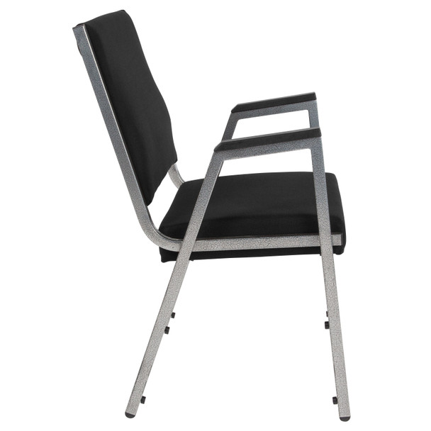 HERCULES Series 1000 lb. Rated Black Antimicrobial Fabric Bariatric Medical Reception Arm Chair