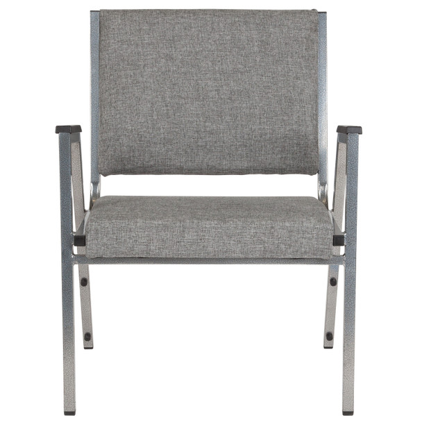 HERCULES Series 1000 lb. Rated Gray Antimicrobial Fabric Bariatric Medical Reception Arm Chair