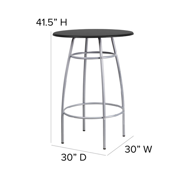Daria Bar Height Table Set with Padded Stools