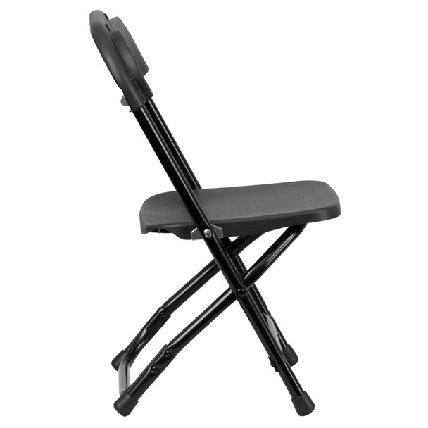 Timmy Kids Black Plastic Folding Chair