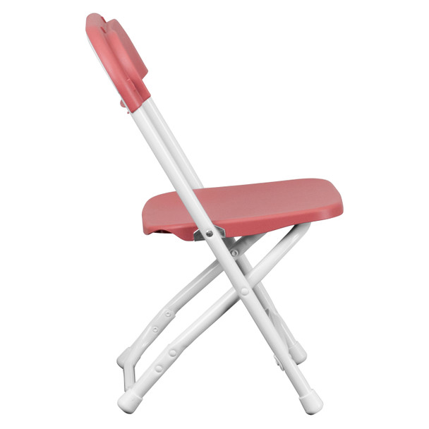 Timmy Kids Burgundy Plastic Folding Chair