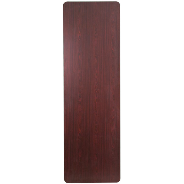 Floyd 8-Foot High Pressure Mahogany Laminate Folding Banquet Table