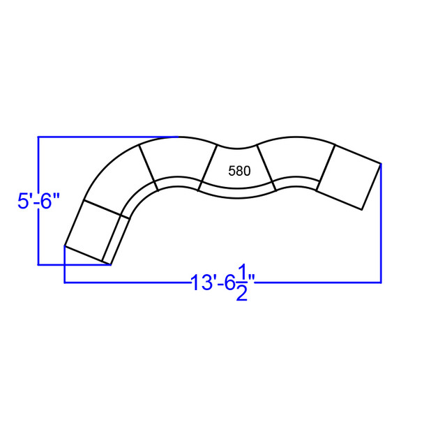 HERCULES Alon Series Black LeatherSoft Reception Configuration, 6 Pieces