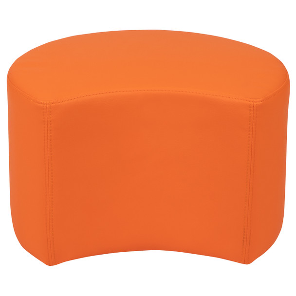 Nicholas Soft Seating Flexible Moon for Classrooms and Daycares - 12" Seat Height (Orange)
