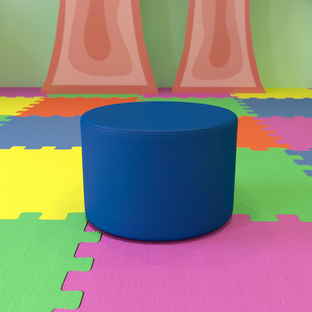 Nicholas Soft Seating Flexible Circle for Classrooms and Daycares - 12" Seat Height (Blue)