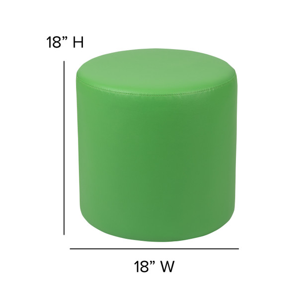 Nicholas Soft Seating Flexible Circle for Classrooms and Common Spaces - 18" Seat Height (Green)