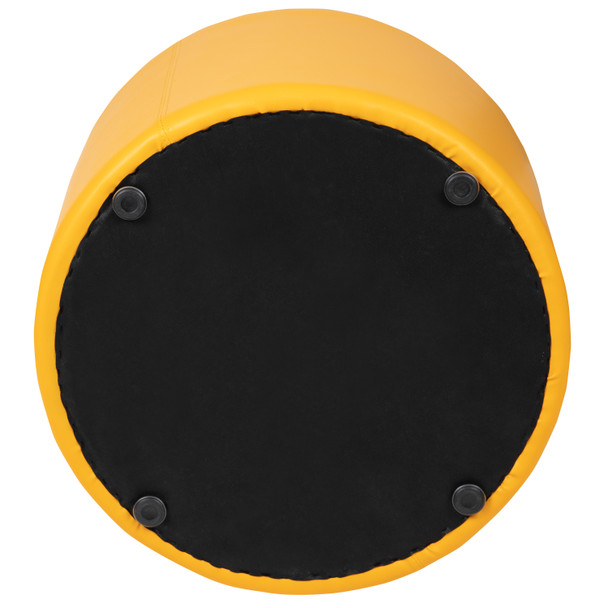 Nicholas Large Soft Seating Flexible Circle for Classrooms and Common Spaces - Yellow (18" Height x 24" Diameter)