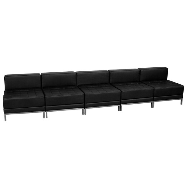 HERCULES Imagination Series Black LeatherSoft Lounge Set, 5 Pieces