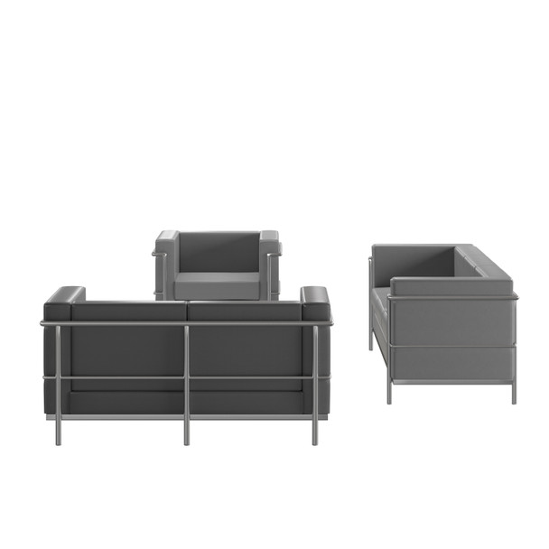 HERCULES Regal Series Reception Set in Gray LeatherSoft