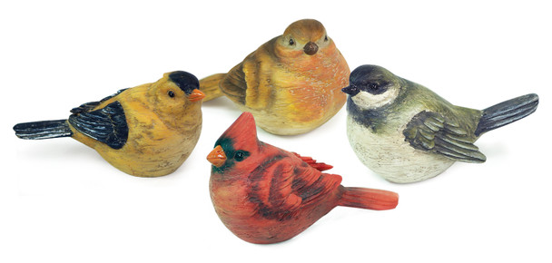 Bird Decoration (Set of 12) 4"L Polyresin - 46615