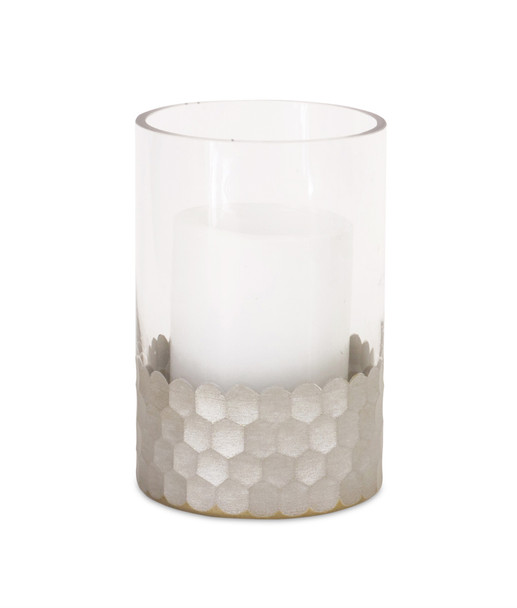 Candle Holder  (Set of 2) 4"Dx6"H Glass - 69637