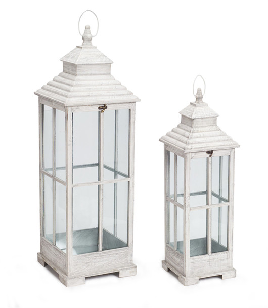 Lantern (Set of 2) 27.5"H, 38"H Wood - 70481