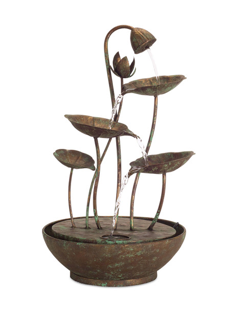 Lotus Leaf Fountain 19.5"H Iron - 74250