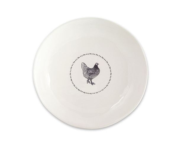 Chicken Round Platter (Set of 2) 13.25"D Stoneware - 74537