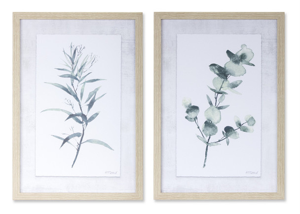 Eucalyptus Print (Set of 2) 12.75" x 18.25"H Plastic/MDF - 78119