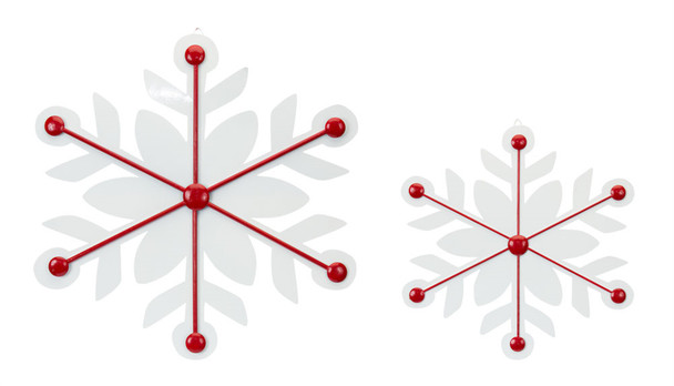 Snowflake (Set of 2) 16"H, 22"H Iron - 80416