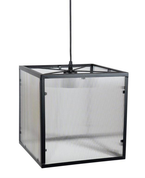 Hanging Lamp Max 40 WATT 12"SQ Iron/Acrylic (cord length is 44"L) - 82696